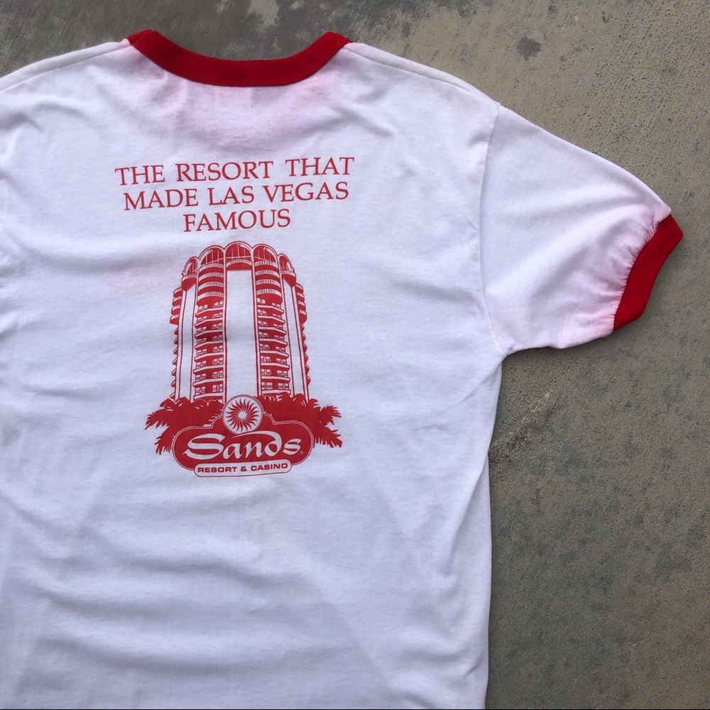 Vintage 90s Sands Las Vegas Casino Ringer T-Shirt